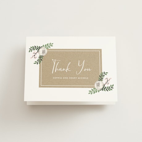 Folded Wedding Thank You Cards