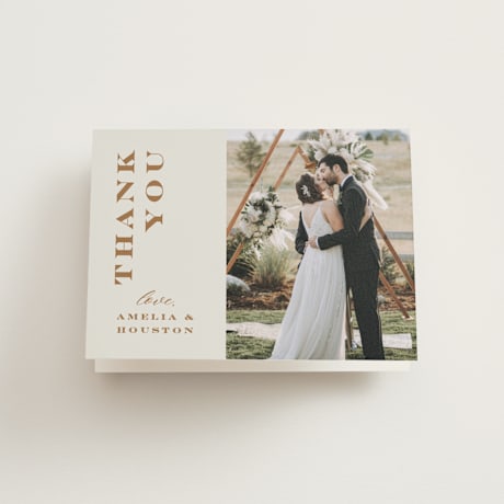 Folded Wedding Thank You Cards