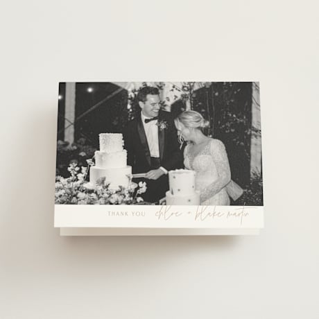 Folded Wedding Thank You Cards