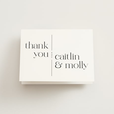Folded Wedding Thank You Cards