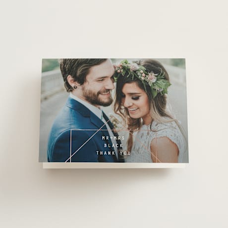Folded Wedding Thank You Cards