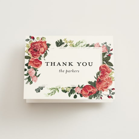 Folded Wedding Thank You Cards