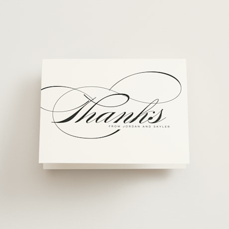 Folded Wedding Thank You Cards