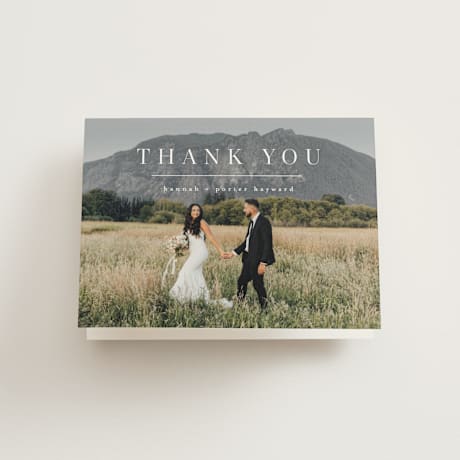 Folded Wedding Thank You Cards