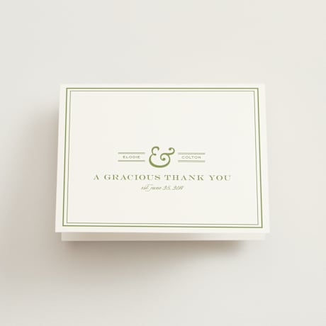 Folded Wedding Thank You Cards