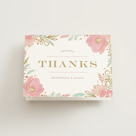 Folded Wedding Thank You Cards