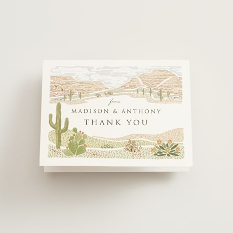 Folded Wedding Thank You Cards