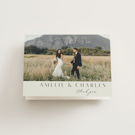 Folded Wedding Thank You Cards