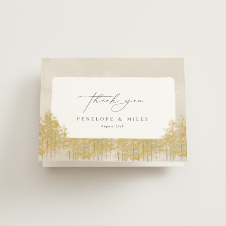 Folded Wedding Thank You Cards