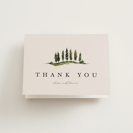 Folded Wedding Thank You Cards