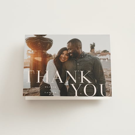 Folded Wedding Thank You Cards