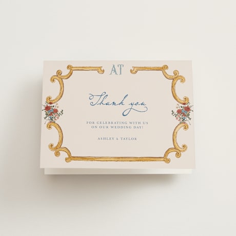 Folded Wedding Thank You Cards