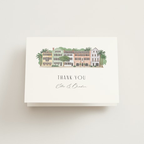 Folded Wedding Thank You Cards