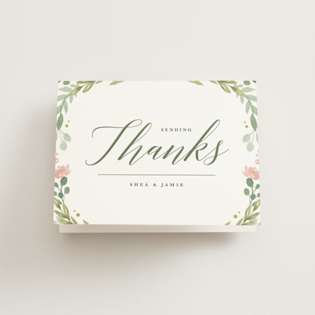 Folded Wedding Thank You Cards