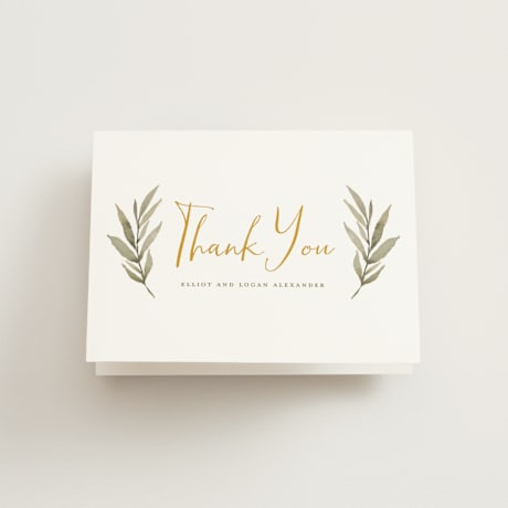 Folded Wedding Thank You Cards