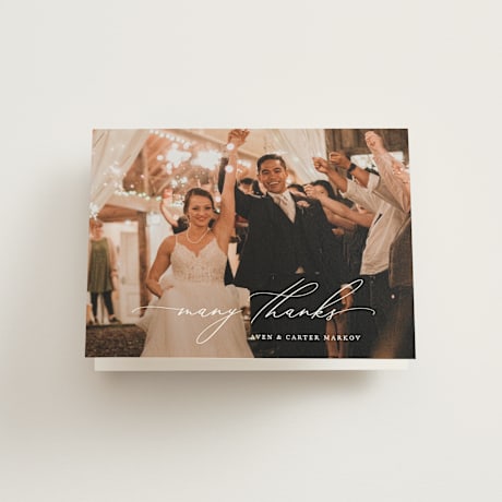 Folded Wedding Thank You Cards