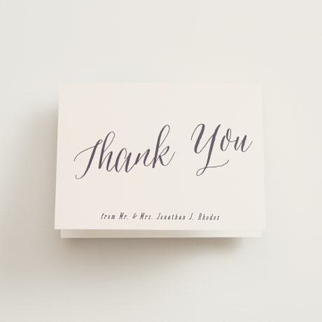 Folded Wedding Thank You Cards