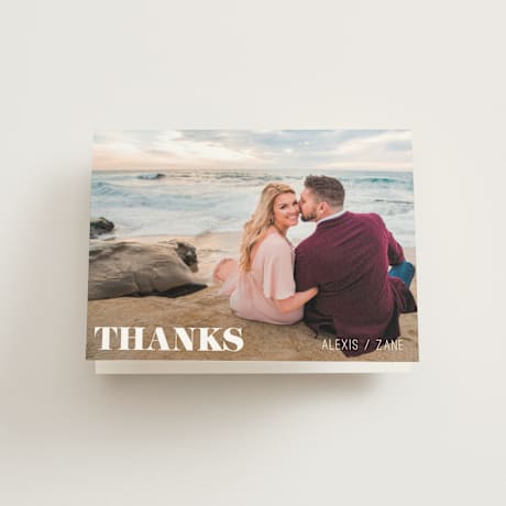 Folded Wedding Thank You Cards