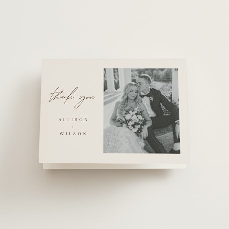 Folded Wedding Thank You Cards