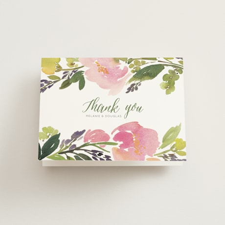 Folded Wedding Thank You Cards