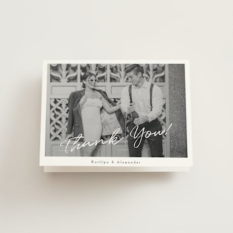 Folded Wedding Thank You Cards