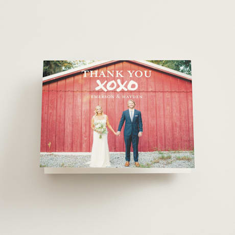 Folded Wedding Thank You Cards