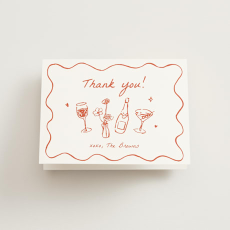Folded Wedding Thank You Cards