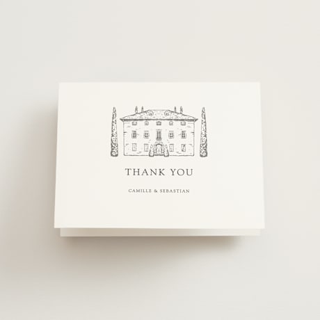 Folded Wedding Thank You Cards