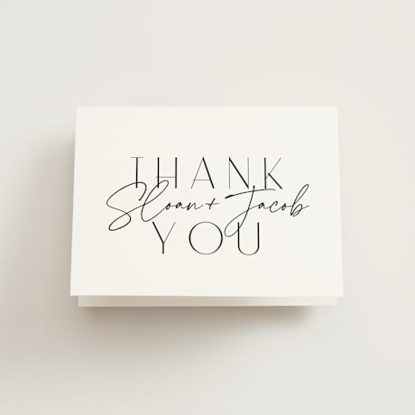 Folded Wedding Thank You Cards