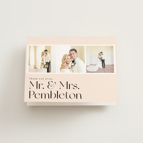 Folded Wedding Thank You Cards