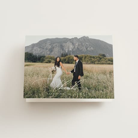 Folded Wedding Thank You Cards