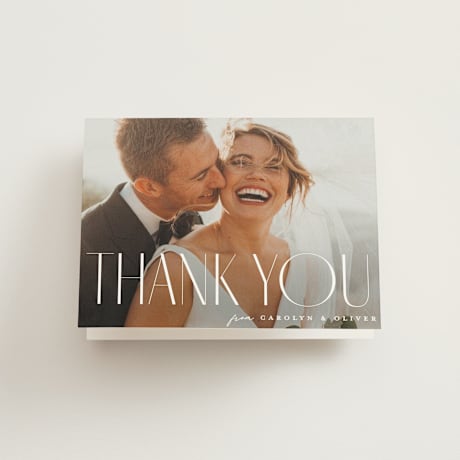 Folded Wedding Thank You Cards