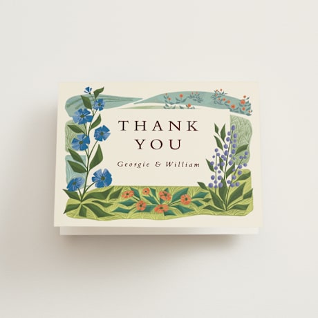 Folded Wedding Thank You Cards