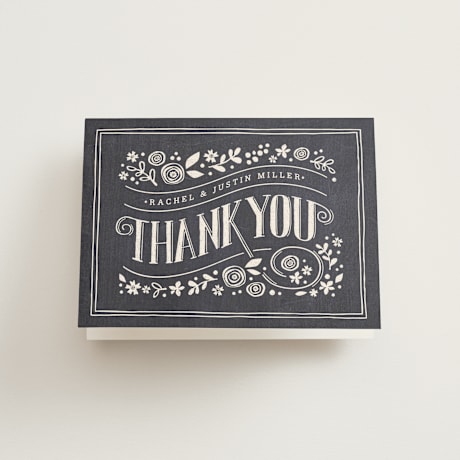 Folded Wedding Thank You Cards