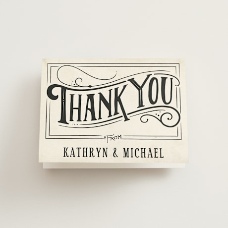 Folded Wedding Thank You Cards
