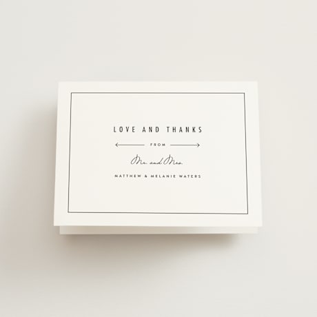 Folded Wedding Thank You Cards
