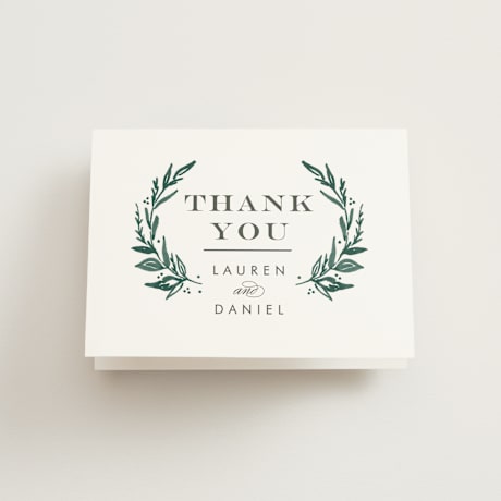 Folded Wedding Thank You Cards
