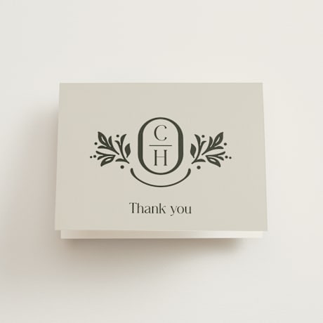 Folded Wedding Thank You Cards