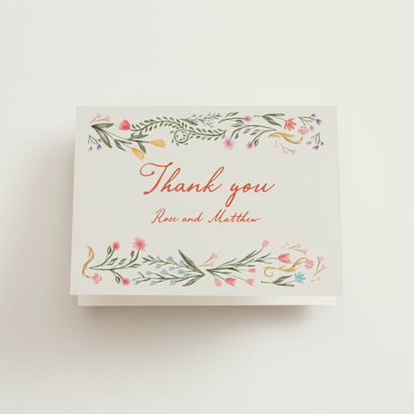 Folded Wedding Thank You Cards