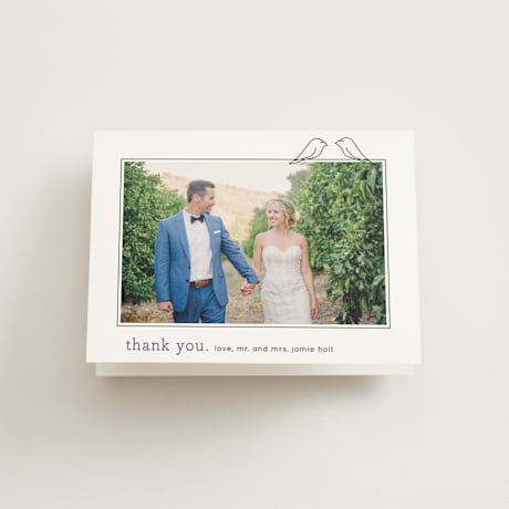 Folded Wedding Thank You Cards