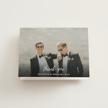 Folded Wedding Thank You Cards
