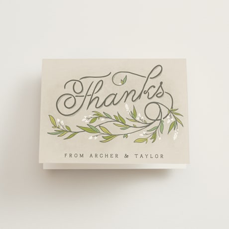 Folded Wedding Thank You Cards