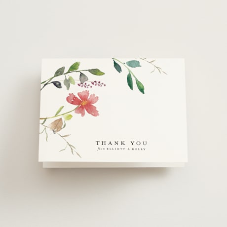 Folded Wedding Thank You Cards