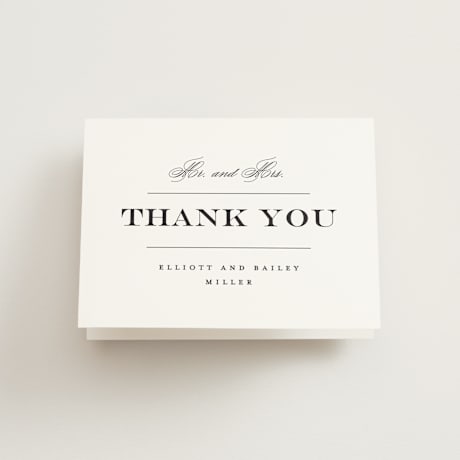 Folded Wedding Thank You Cards
