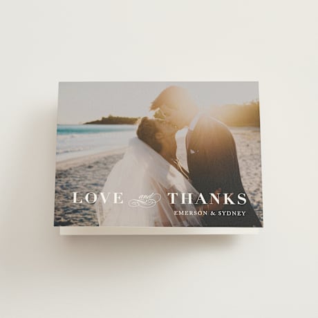 Folded Wedding Thank You Cards