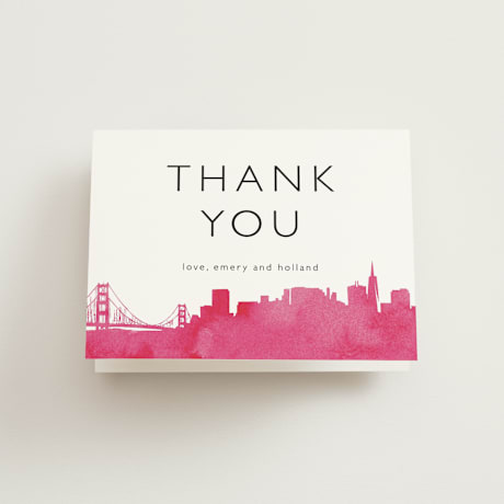 Folded Wedding Thank You Cards