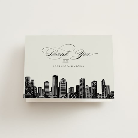 Folded Wedding Thank You Cards