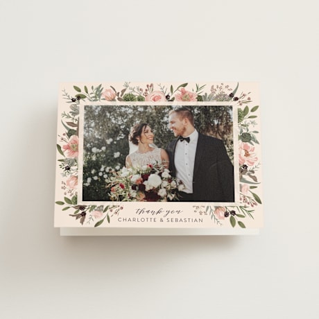 Folded Wedding Thank You Cards