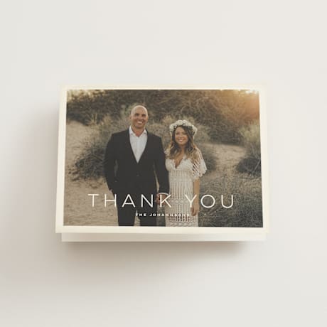 Folded Wedding Thank You Cards