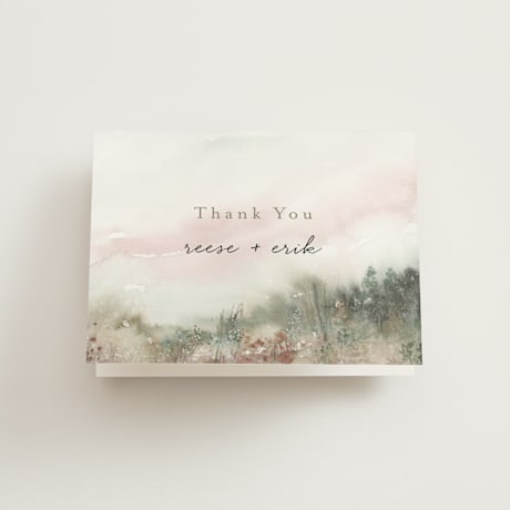 Folded Wedding Thank You Cards